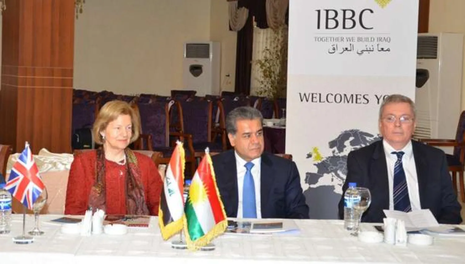 البارونة إيما نيكلسون رئيسة مجلس الأعمال العراقي البريطاني خلال الملتقى الاقتصادي في اربيل ({الشرق الأوسط})