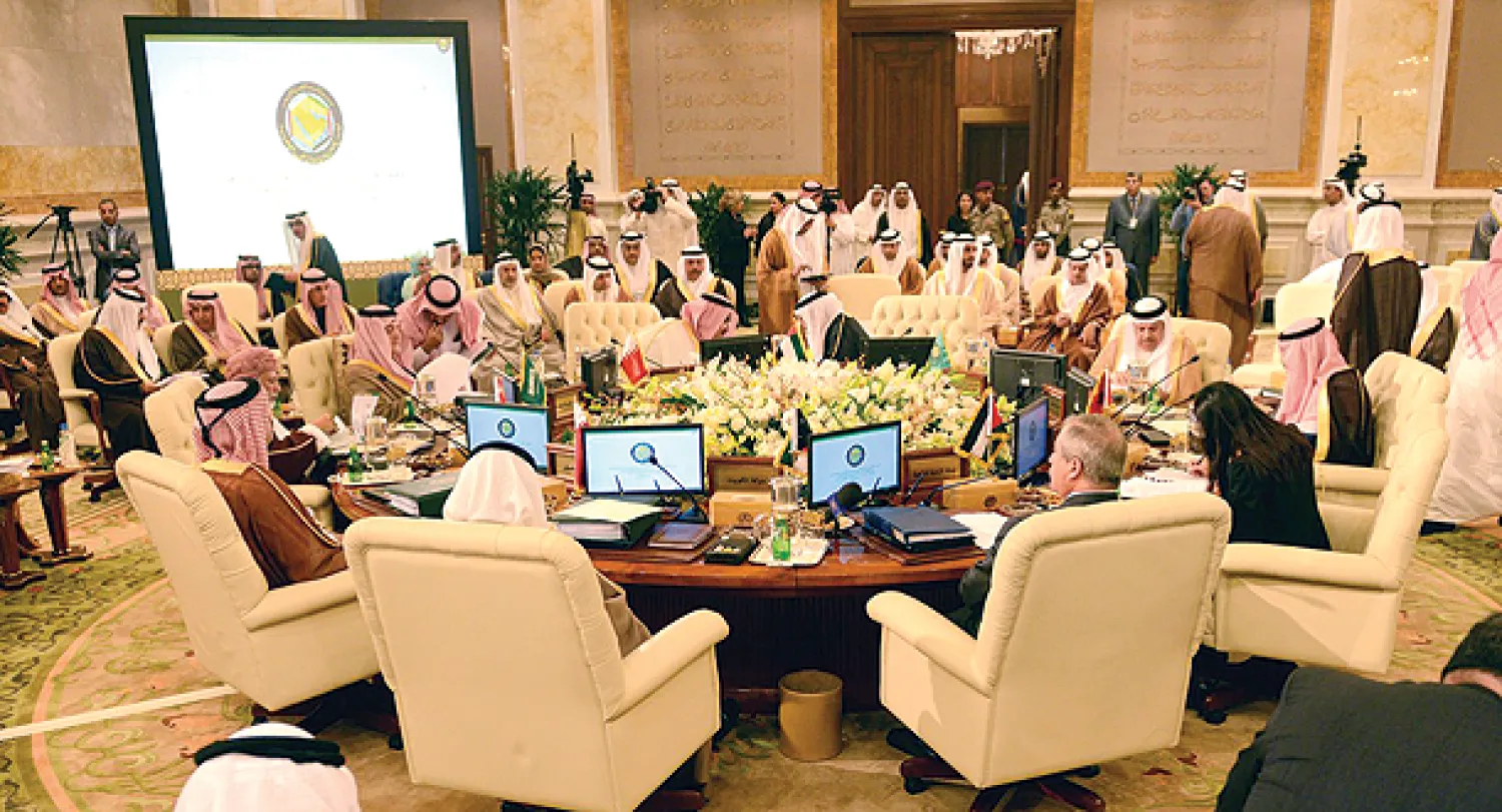 جانب من اجتماع وزراء الخارجية الخليجيين في الكويت أمس («الشرق الأوسط»)