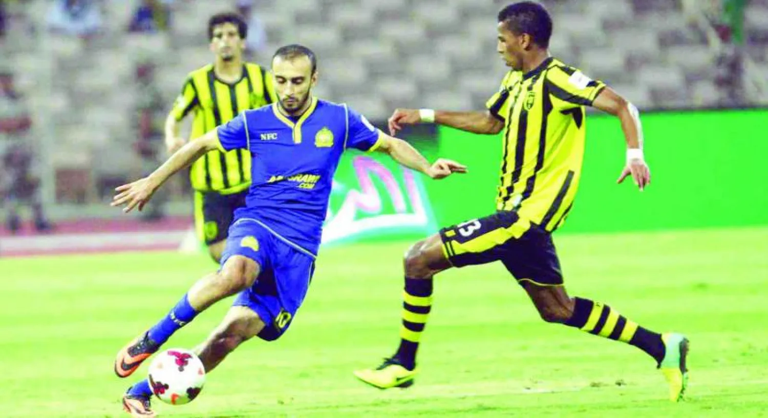  محمد السهلاوي واصل تألقه في الدوري السعودي وسجل هدفين في شباك الاتحاد (تصوير: عبد الله بازهير) 