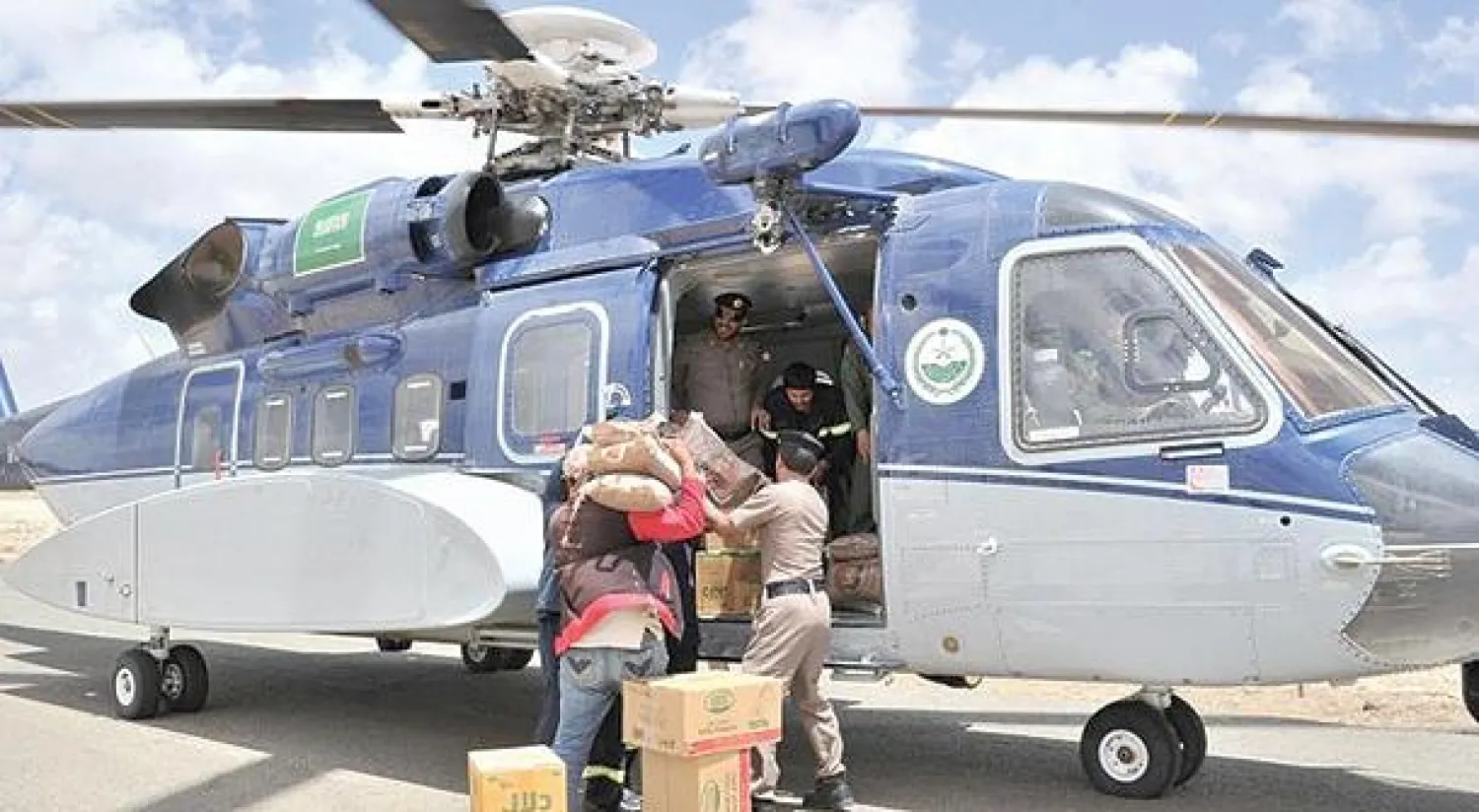 عمليات توصيل للمساعدات نفذها الدفاع المدني بالتعاون مع الجهات المعنية