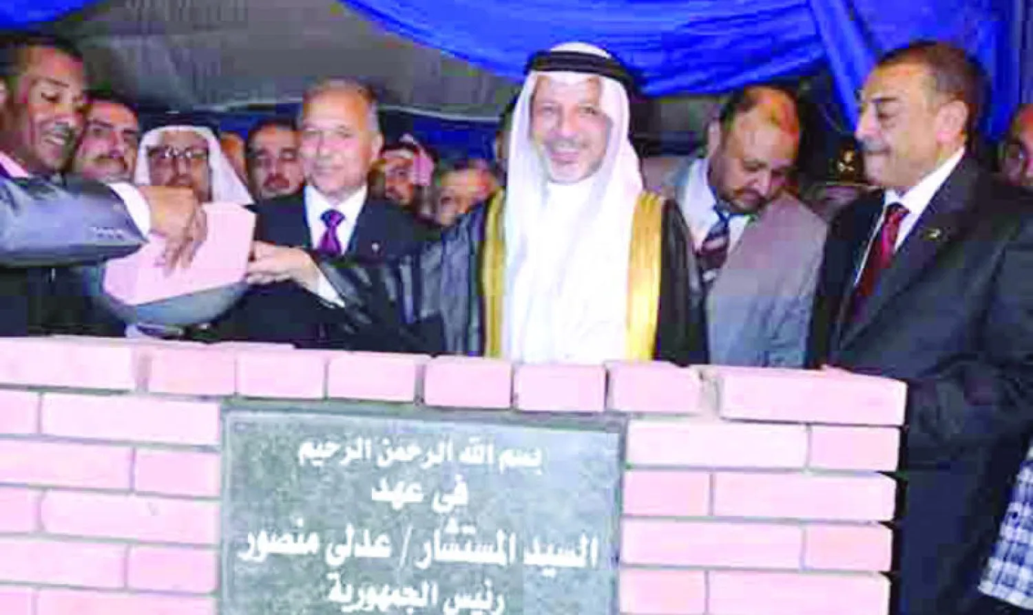 خلال وضع حجر الأساس لميدان خادم الحرمين الشريفين