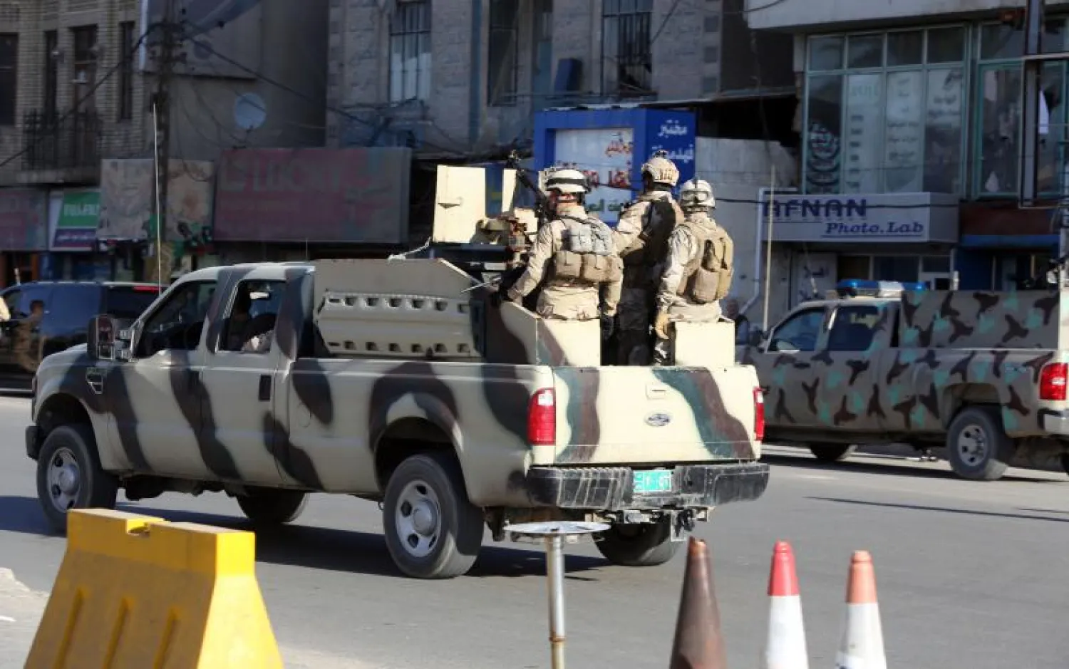 جنود عراقيون في دورية وسط بغداد (أ.ف.ب)