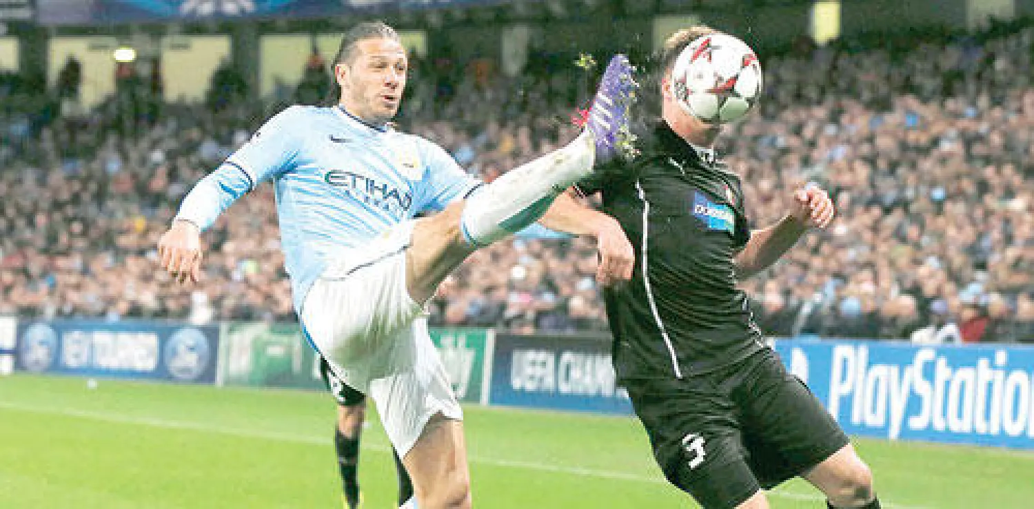 من إحدى مباريات مانشستر سيتي في دوري أبطال أوروبا