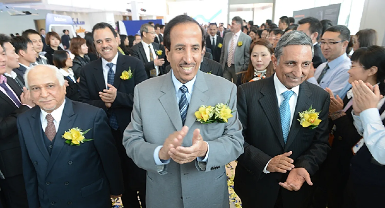 الأمير سعود بن ثنيان يفتتح مركز أبحاث «سابك» في شنغهاي الصينية أمس («الشرق الأوسط»)