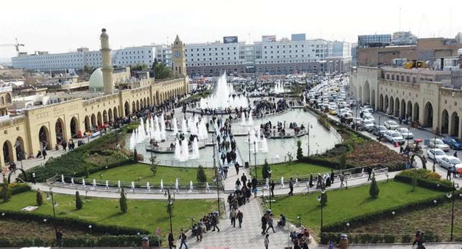 صورة من قلعة أربيل لساحتها الرئيسة («الشرق الأوسط»)