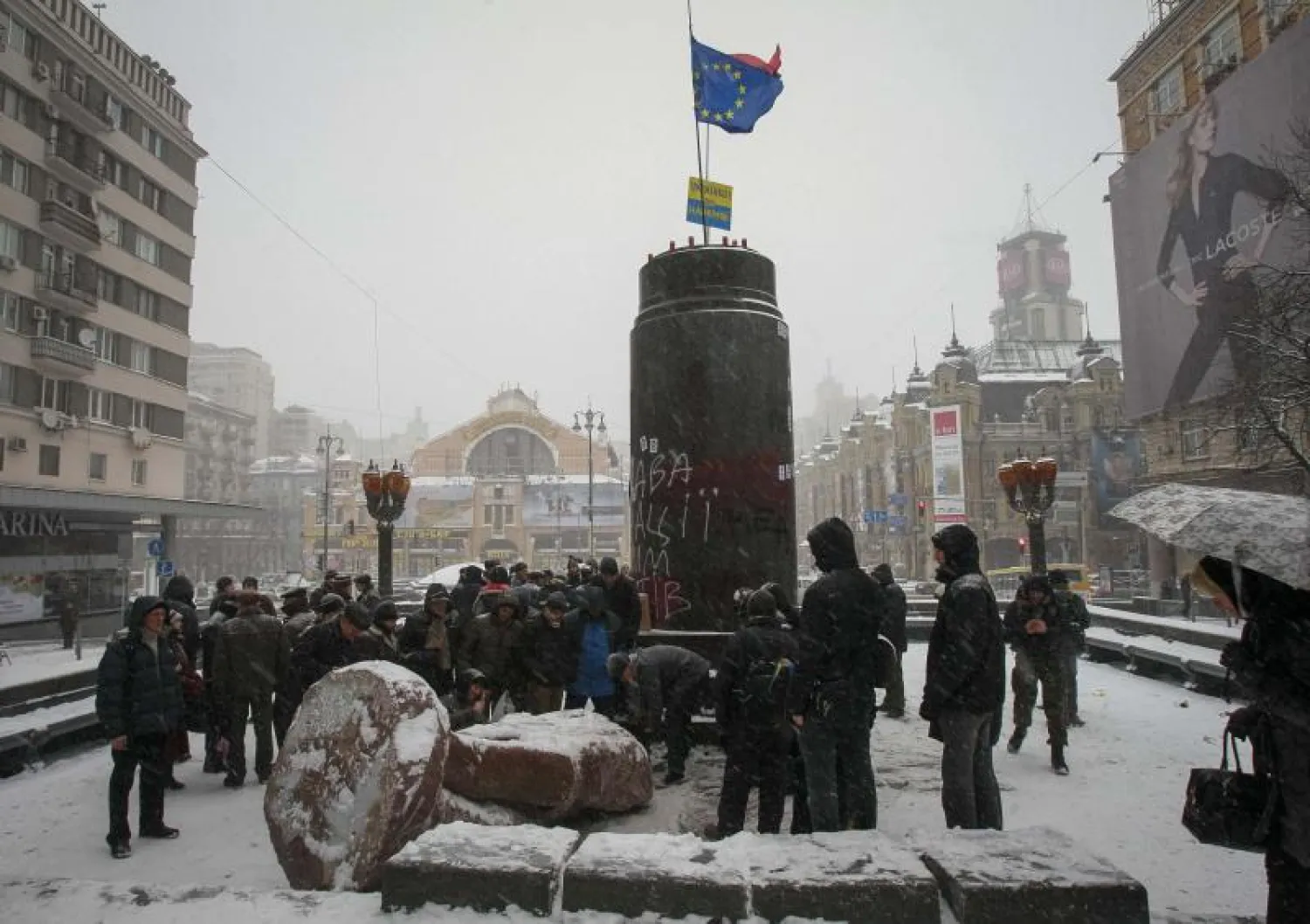 ثلوج أوكرانيا تفشل في إطفاء فتيل المظاهرات