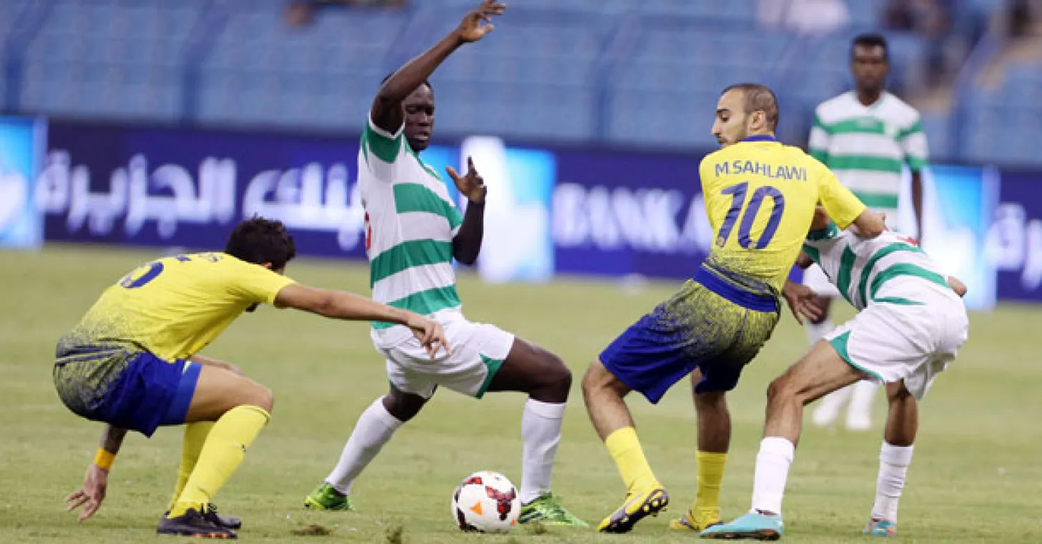من مباراة سابقة بين النصر ونجران في دوري المحترفين السعودي
