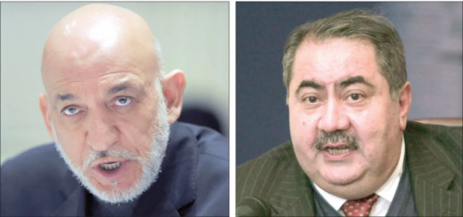 هوشيار زيباري (أ.ب) و حميد كرزاي (أ.ب)