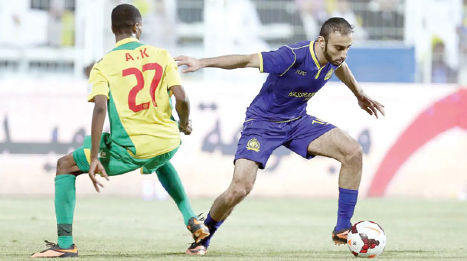 من مباراة النصر ونجران أول من أمس (تصوير: عبد العزيز النومان)