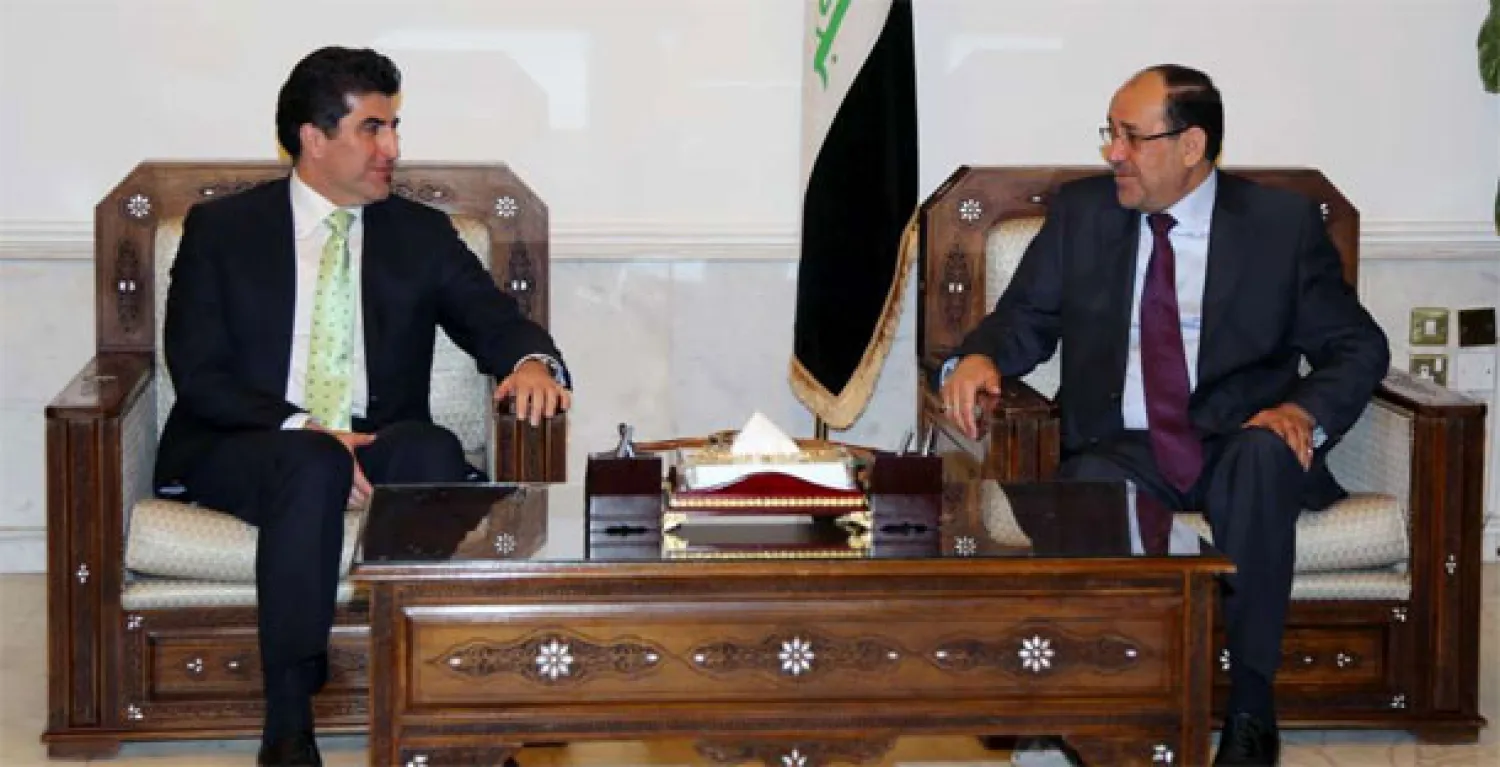 المالكي ونيجيرفان بارزاني يبحثان الملفات الخلافية بين بغداد وأربيل