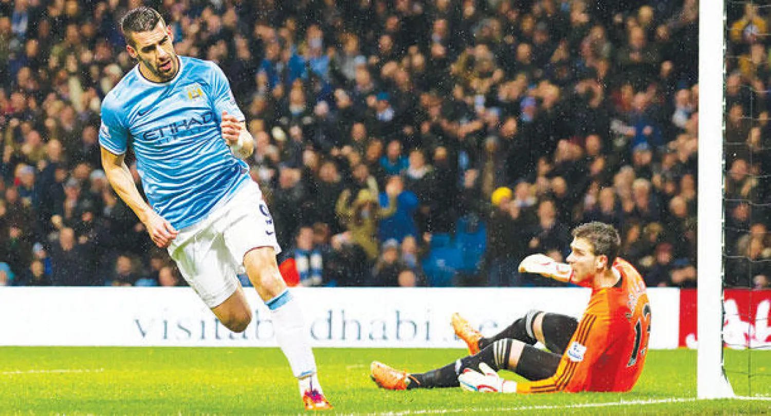 ثلاثية نيغريدو قادت إلى فوز سيتي الساحق (أ.ب)