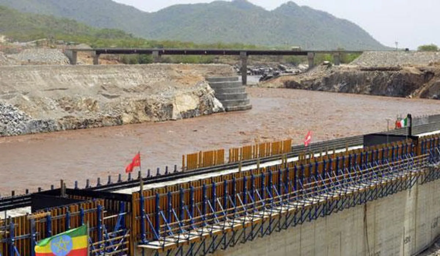 احدى السدود الاثيوبية قيد الانشاء