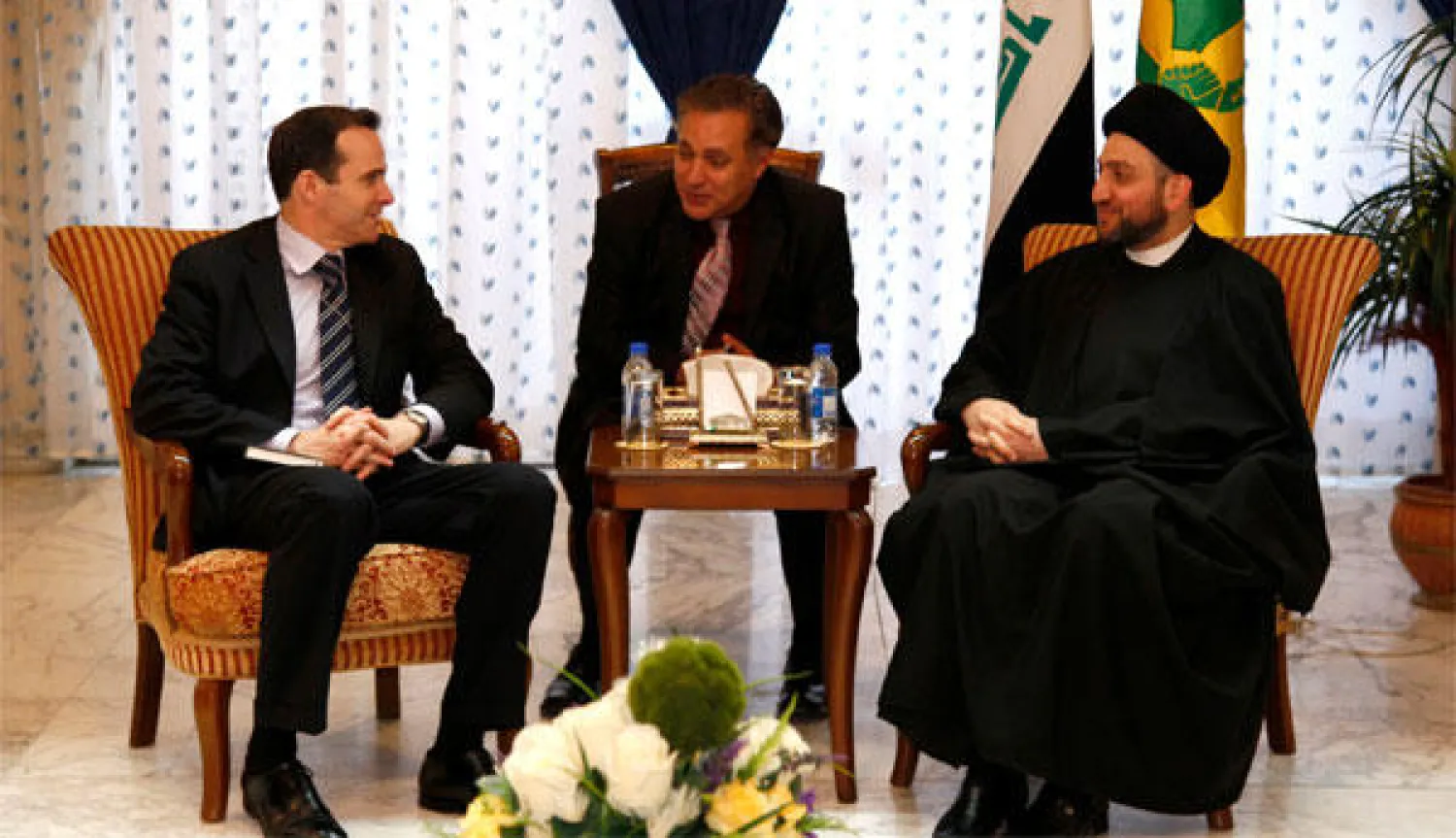 عمار الحكيم، زعيم المجلس الأعلى الإسلامي و مساعد نائب وزير الخارجية الأميركي، بريت ماكورك