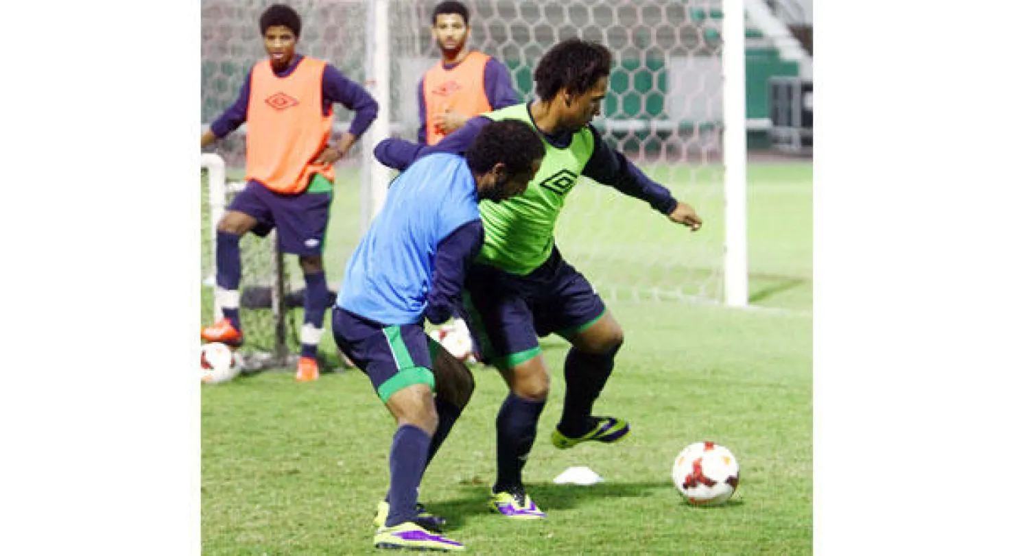 جانب من تدريبات الاهلي