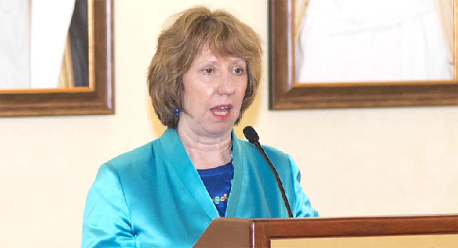 آشتون تؤكد من الرياض على ضرورة متابعة تطبيق نتائج جنيف - 2