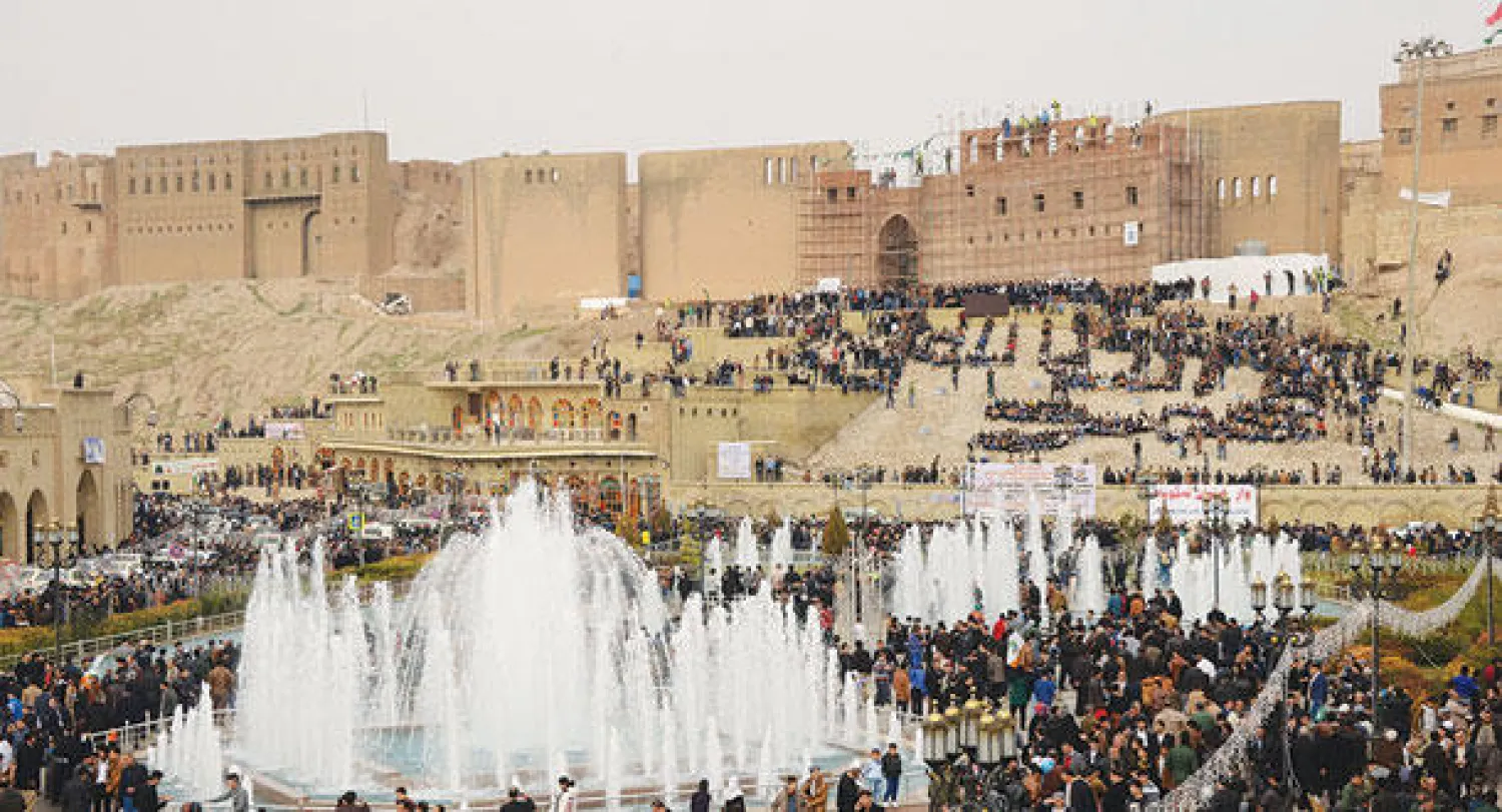 مسيرة الى قلعة أربيل الأثرية بمناسبة المولد النبوي الشريف ({الشرق الأوسط})