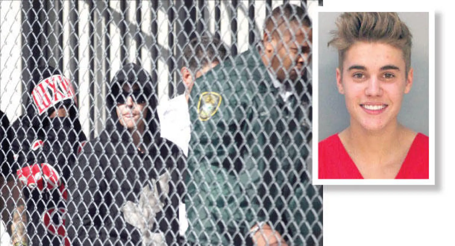 جاستن بيبر بعد خروجه من السجن