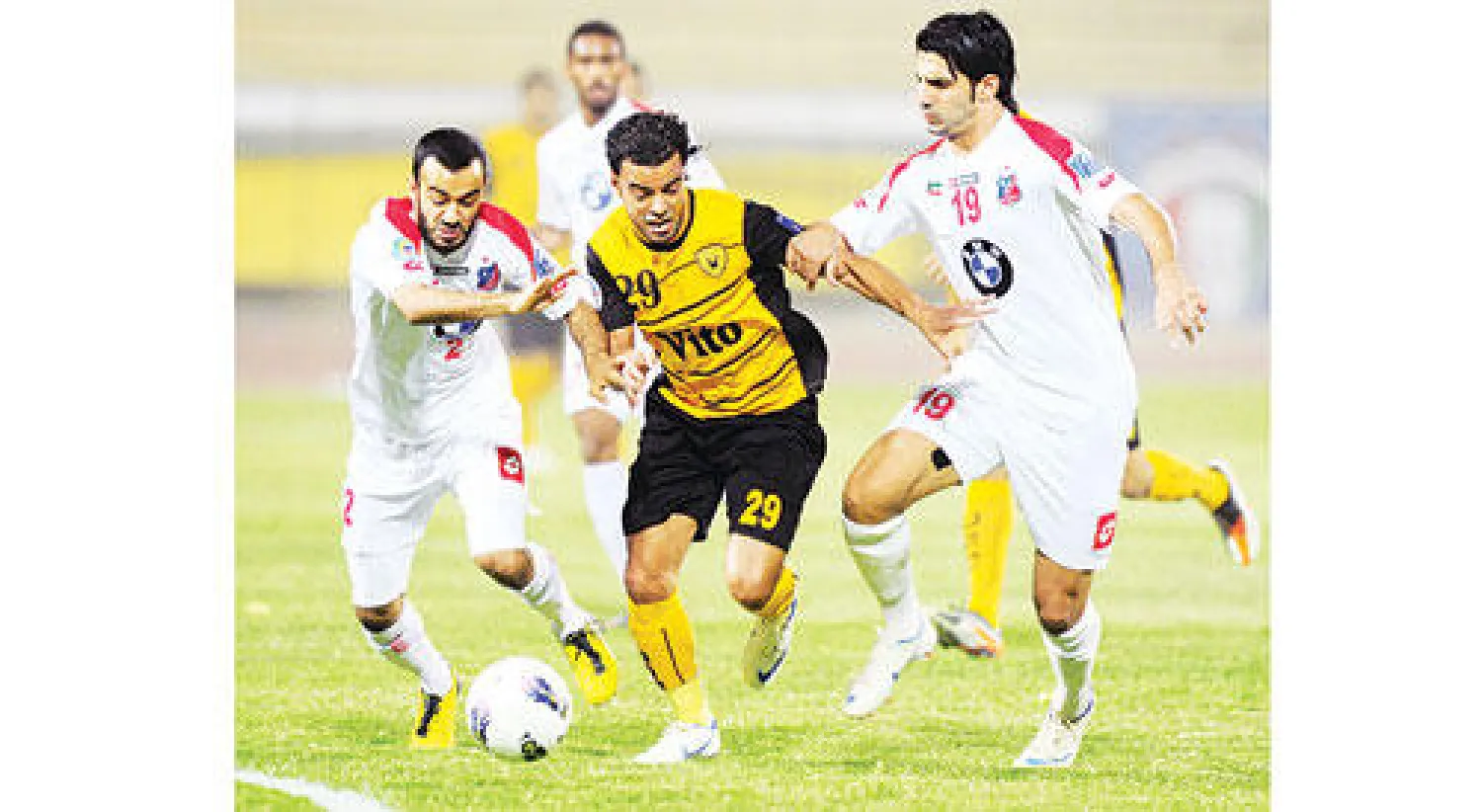 جانب من مباراة سابقة في كأس ولي العهد الكويتي