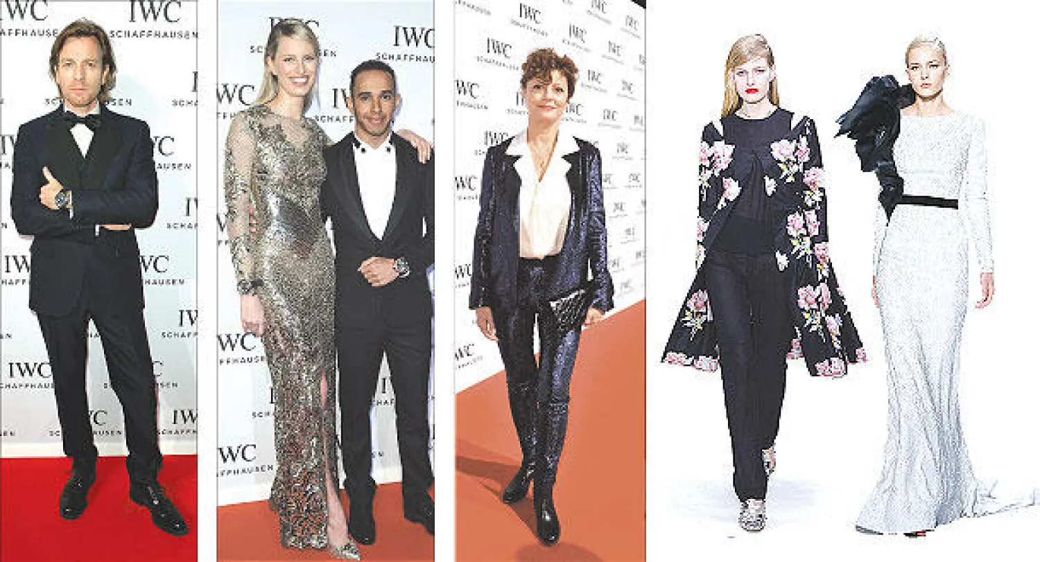 من عرض {رالف آند روسو} - من عرض {ديور} - سوزان ساراندون في حفل آي دبليو سي (IWC) - لويس هاملتون والعارضة كارولينا كوركوفا في حفل آي دبليو سي (IWC) - الممثل إيوان ماكريغر في حفل آي دبليو سي (IWC)