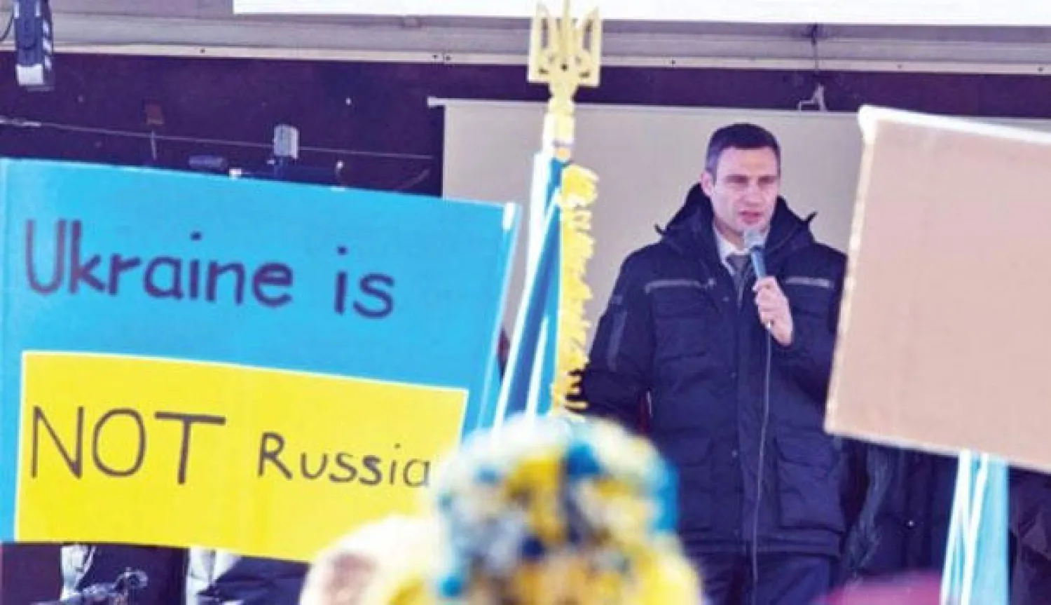 كليتشكو احد زعماء المعارضة الاوكرانية المناهضين للنفوذ الروسي