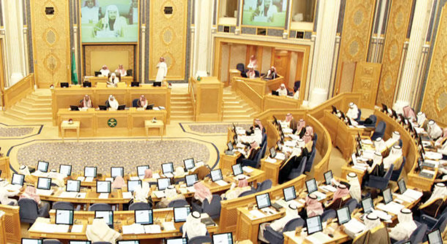 جانب من جلسة المجلس التي انعقدت الثلاثاء الماضي («الشرق الأوسط»)