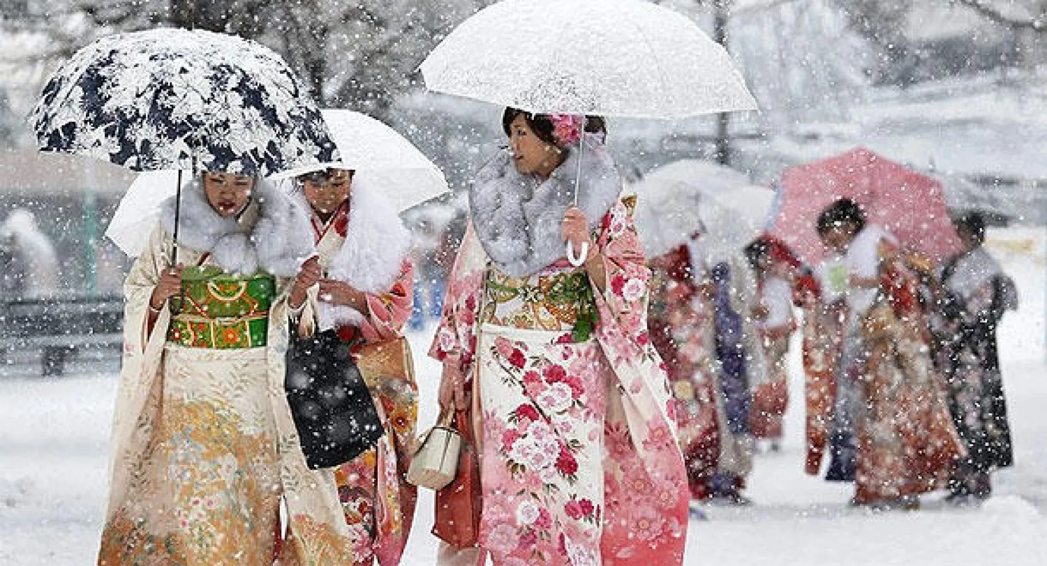 11 قتيلا وأكثر من 1250 جريحا حصيلة العاصفة الثلجية في اليابان