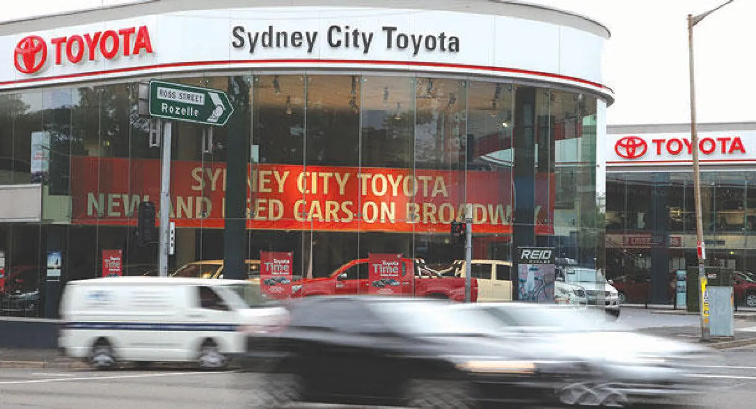 أحد أفرع تويوتا في سيدني الاسترالية التي قربت على الإغلاق (رويترز)