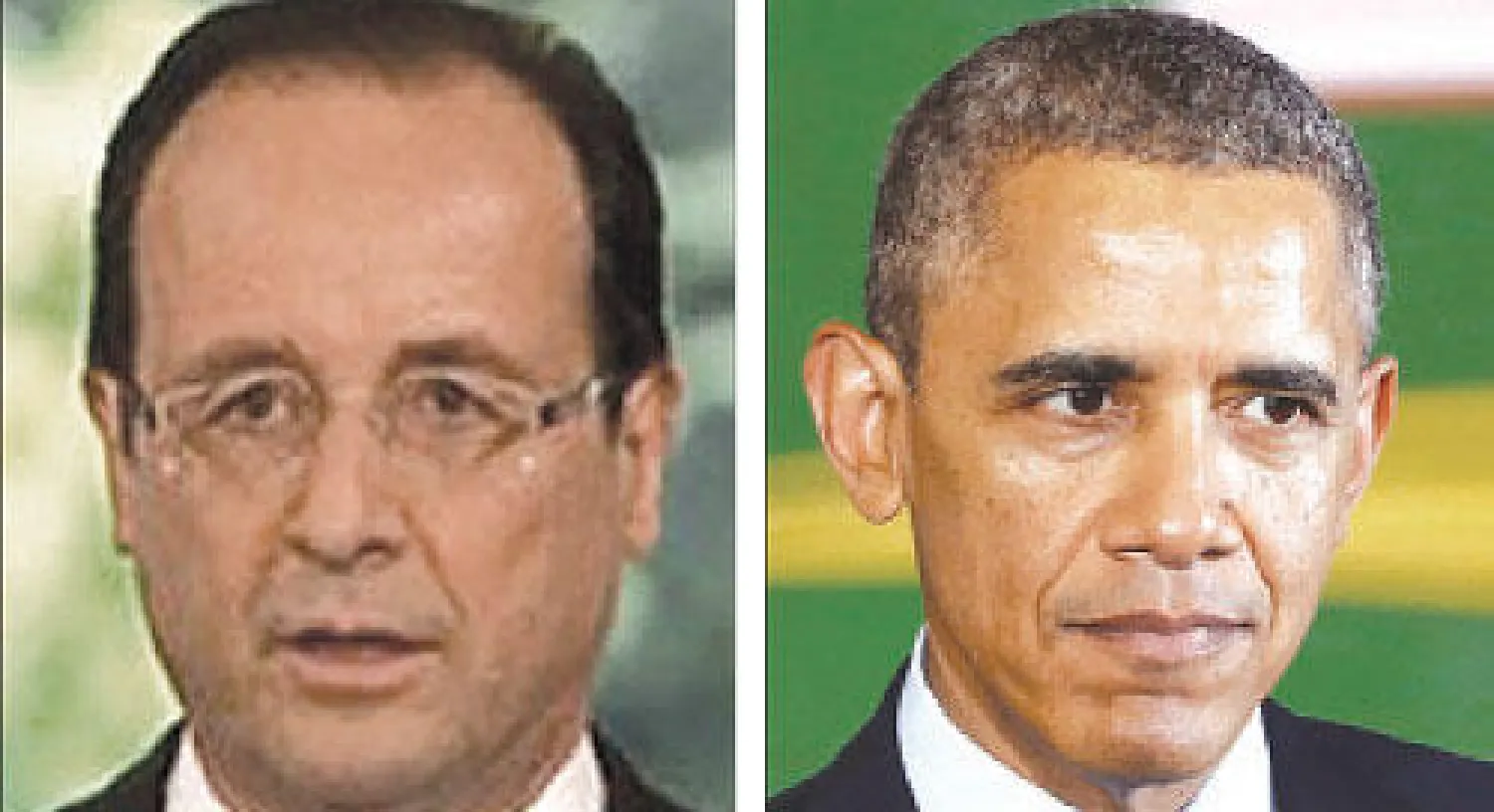 باراك اوباما و فرنسوا هولاند