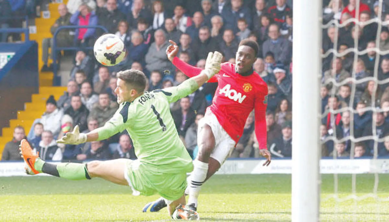 داني ويلبيك يختتم أهداف مانشستر يونايتد (رويترز) 