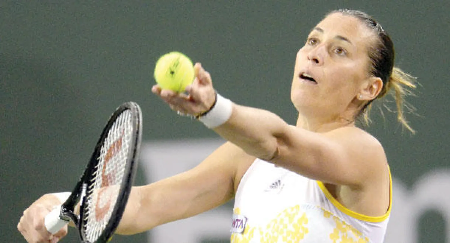 فلافيا بنيتا أطاحت بالمصنفة الأولى (رويترز)