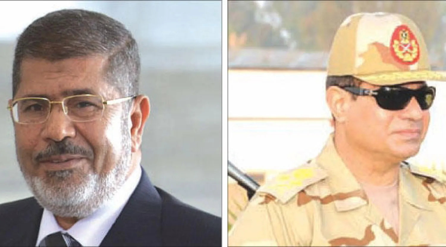 المشير عبد الفتاح السيسي  ،  الرئيس المعزول محمد مرسي