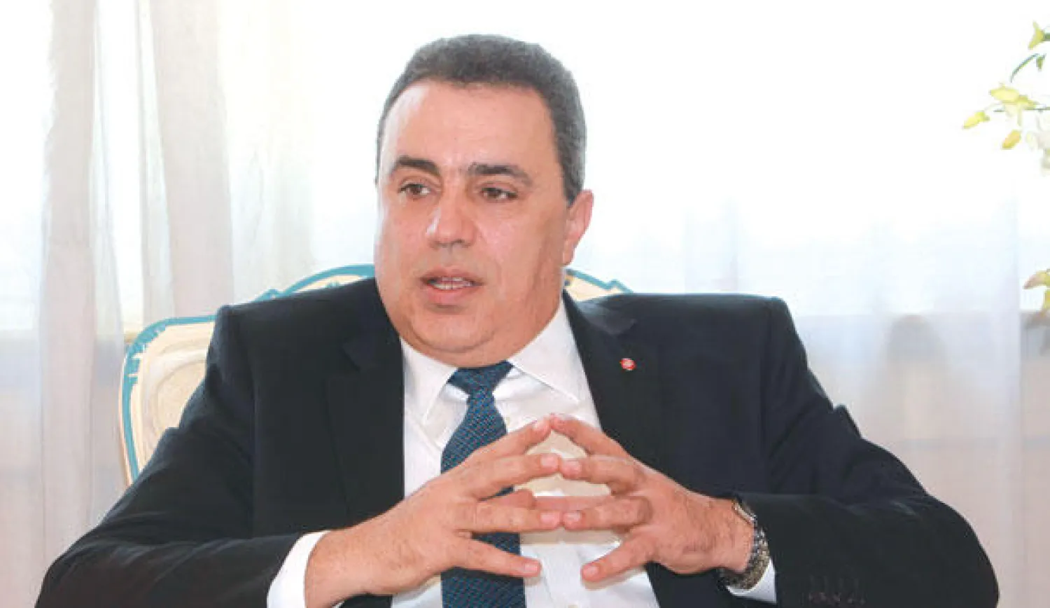 رئيس الوزراء التونسي مهدي جمعة في الرياض أمس (تصوير: خالد الخميس)