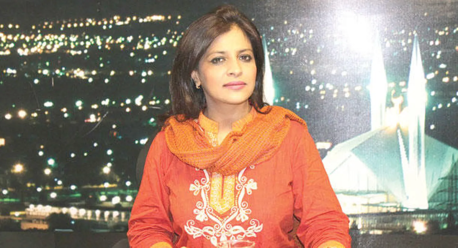 شازيا إليمي المراسلة الصحافية التلفزيونية تدخل في منافسة برلمانية مع غازياباد في ضواحي دلهي («الشرق الأوسط»)