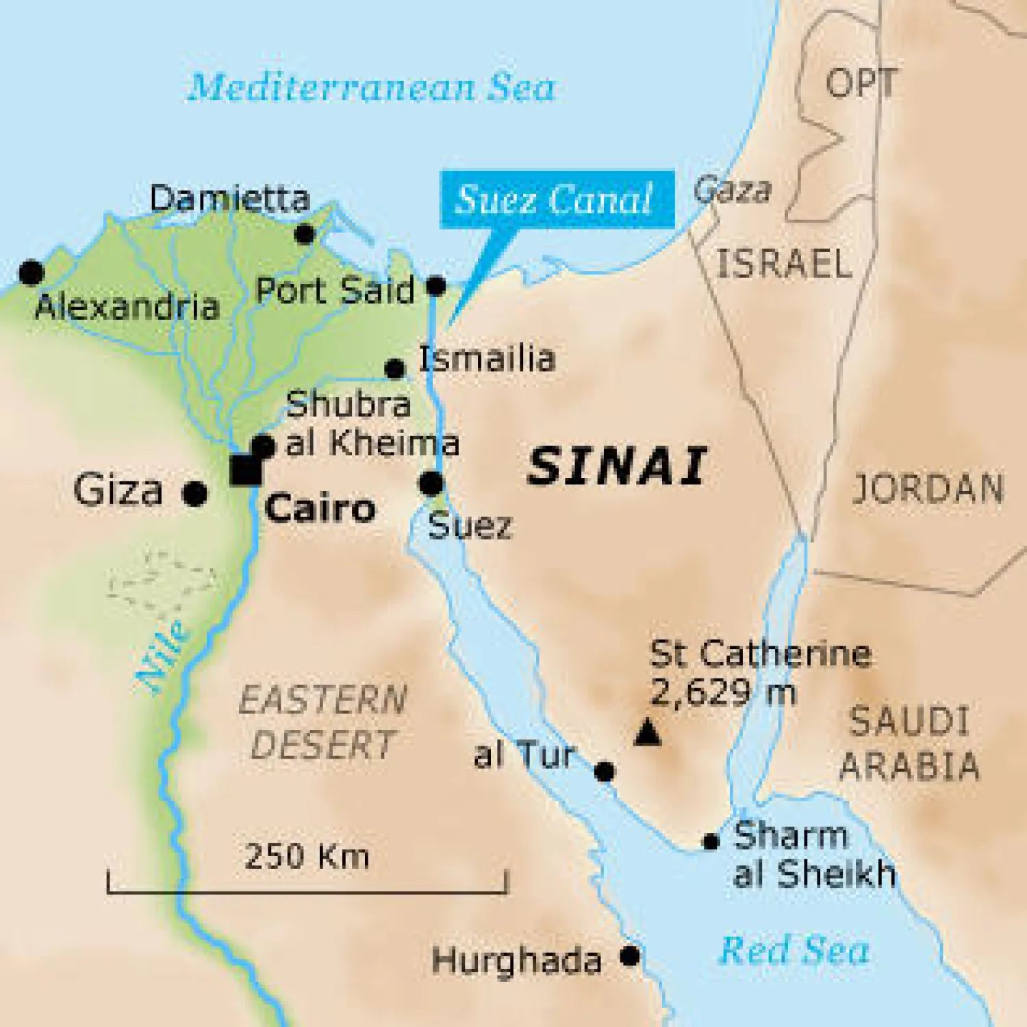 مقتل جندي مصري وإصابة ثلاثة من الشرطة في هجوم على حافلة بسيناء