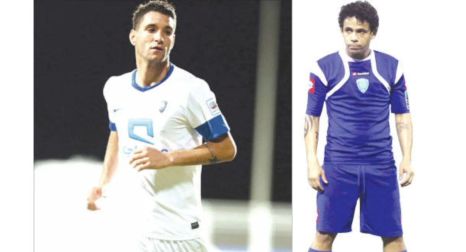 إيلتون تعلق عليه الطموحات لقيادة الفتح للفوز على الجيش (يمين) و نيفيز أمل الهلال الكبير أمام السد القطري الليلة