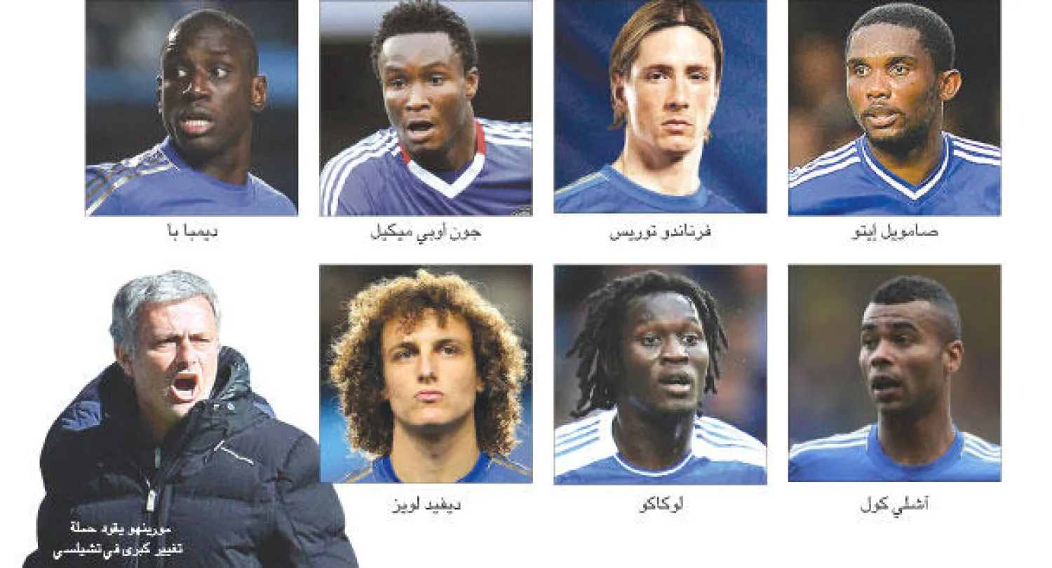 مورينهو يستعد للإطاحة بثمانية لاعبين من تشيلسي نهاية الموسم