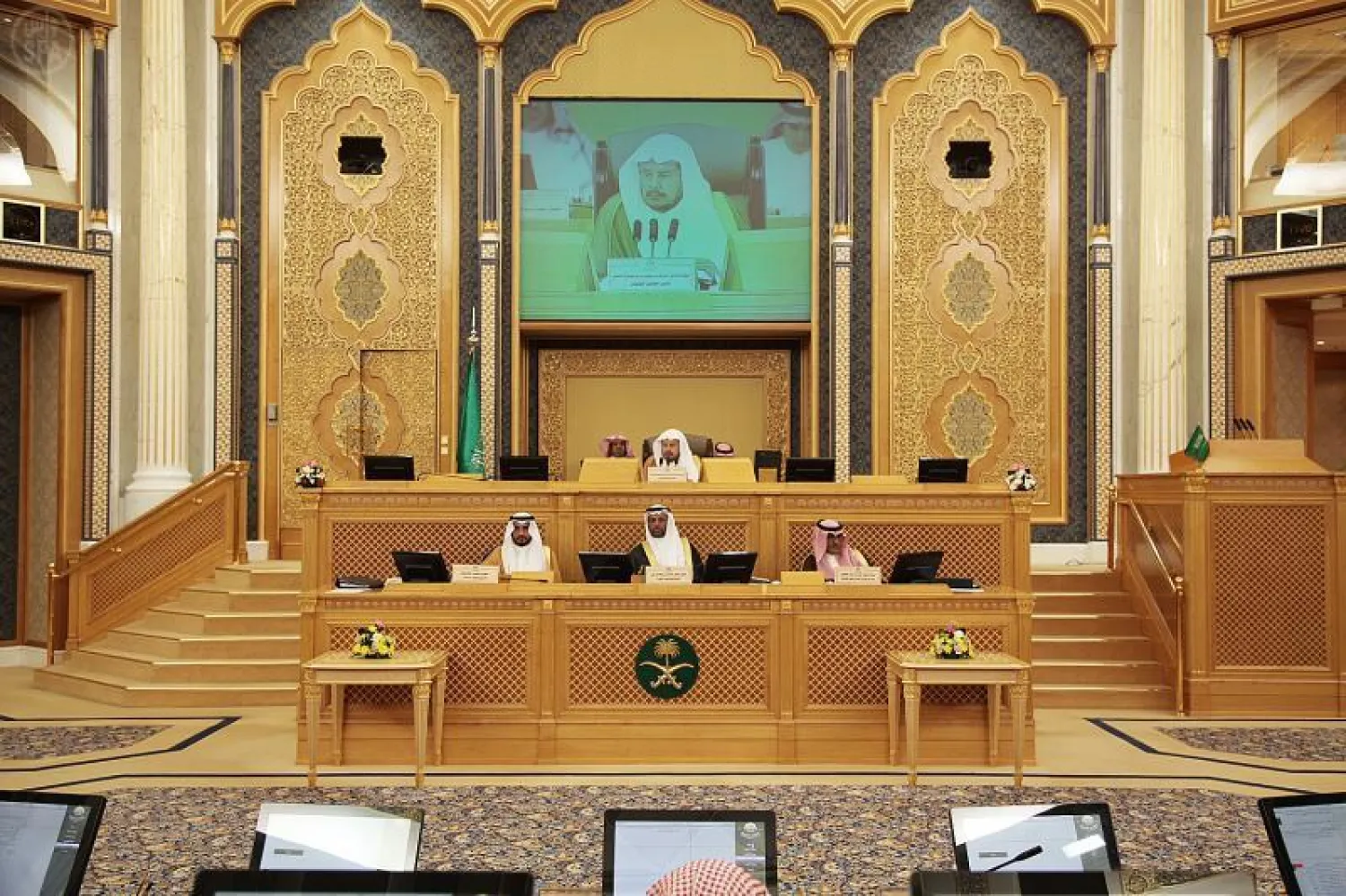 جانب من جلسة مجلس الشورى الأخيرة لهذا الأسبوع (واس)