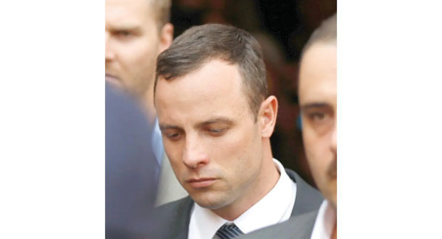 بيستوريوس بعد انتهاء المحاكمة (رويترز)