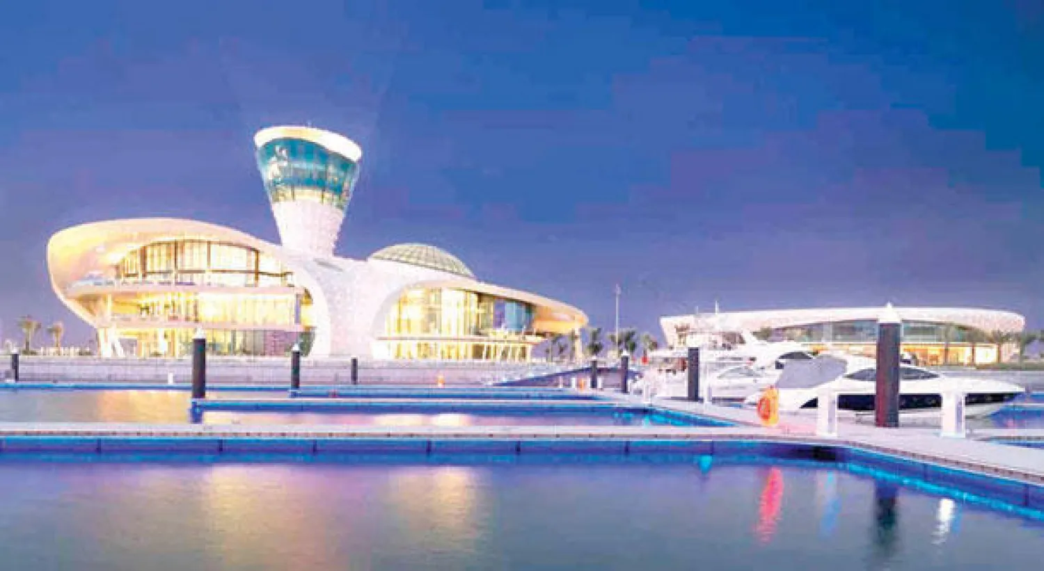 جانب من جزيرة ياس في أبوظبي («الشرق الأوسط»)