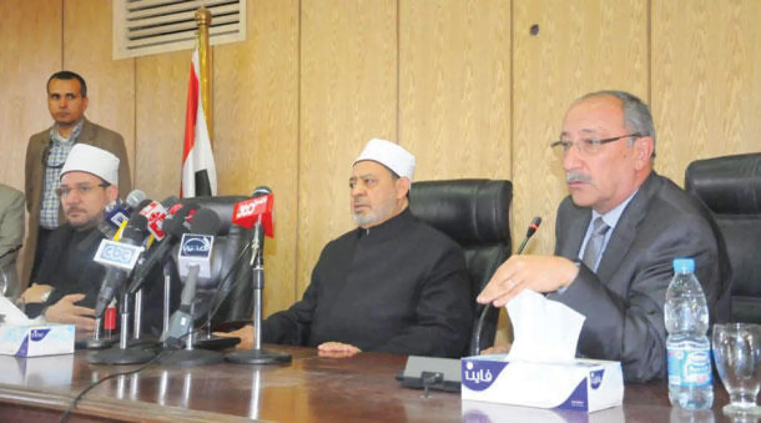 شيخ الأزهر خلال المؤتمر الصحافي‏
