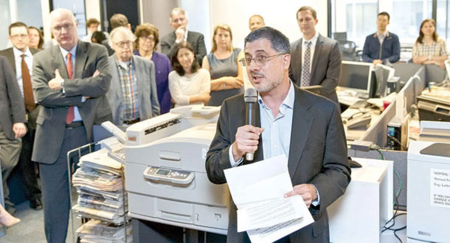 داخل مبنى صحيفة واشنطن بوست (أ.ب)