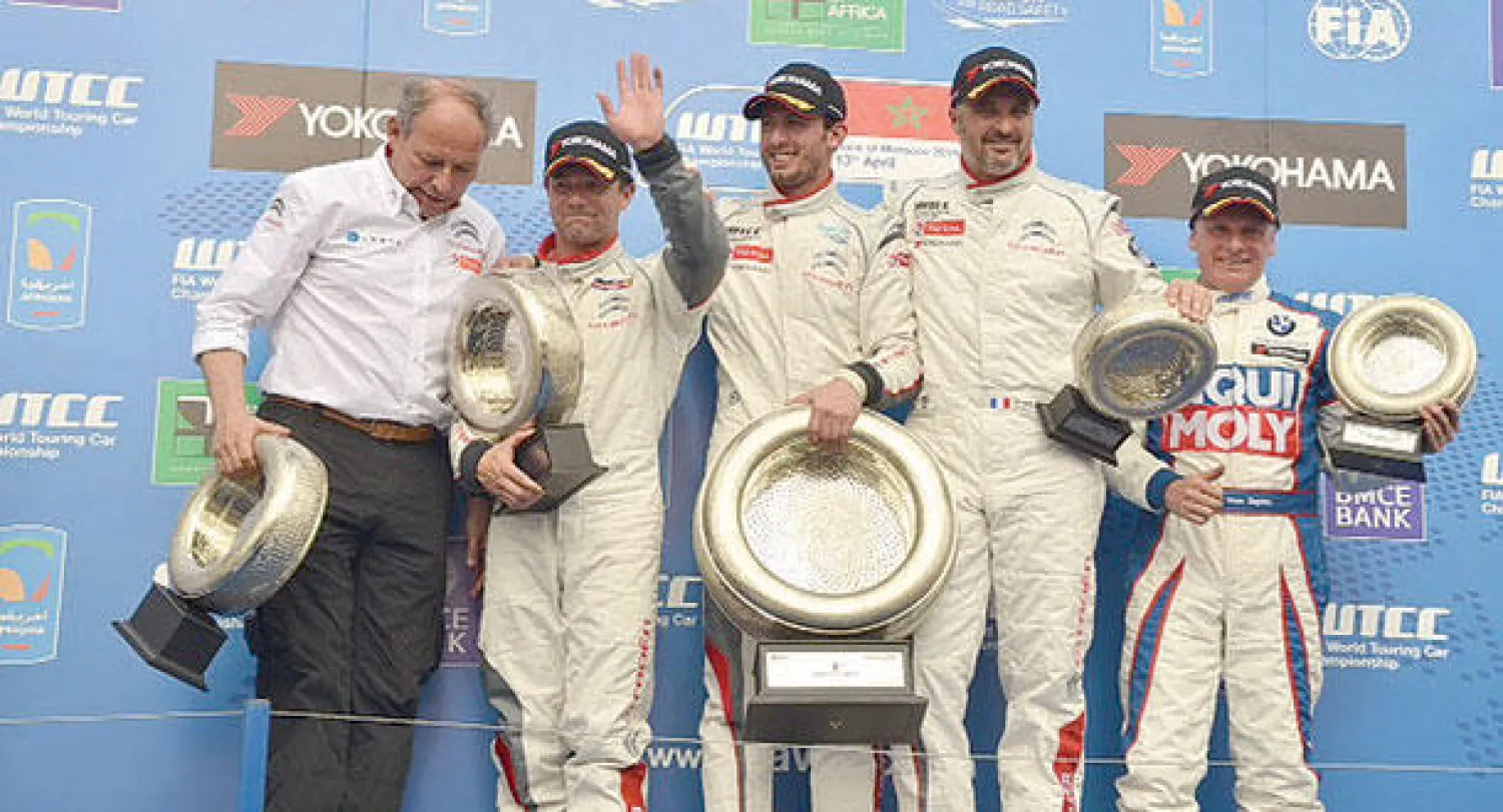 الفائزون على منصة التتويج في حلبة مراكش