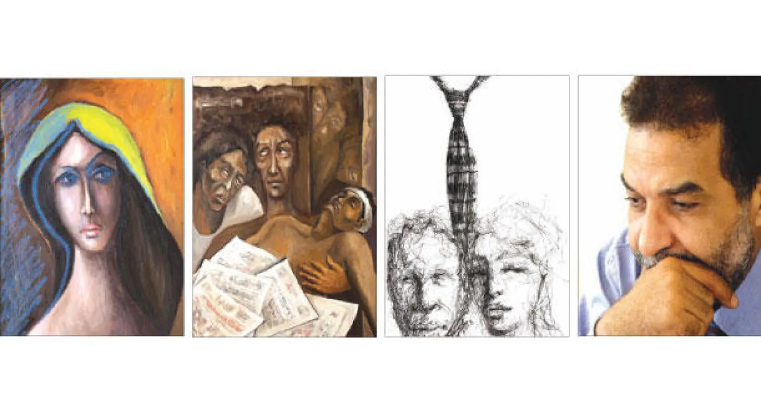 الفنان الراحل محسن شعلان   -  لوحات من معرض الفنان الراحل محسن شعلان