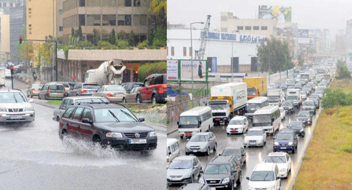 امطار غزيرة هطلت على بيروت