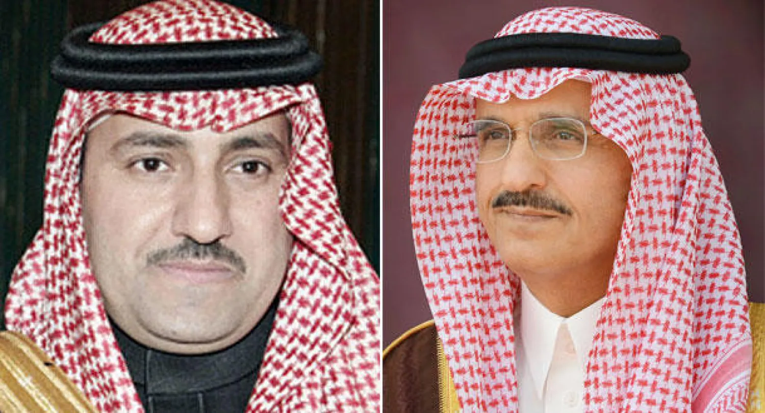 الأمير خالد بن بندر نائب وزير الدفاع السعودي والامير تركي بن عبدالله أمير منطقة الرياض