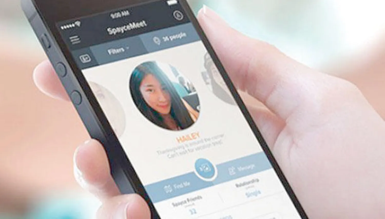 تطبيق «سبايس» على هاتف «آيفون»