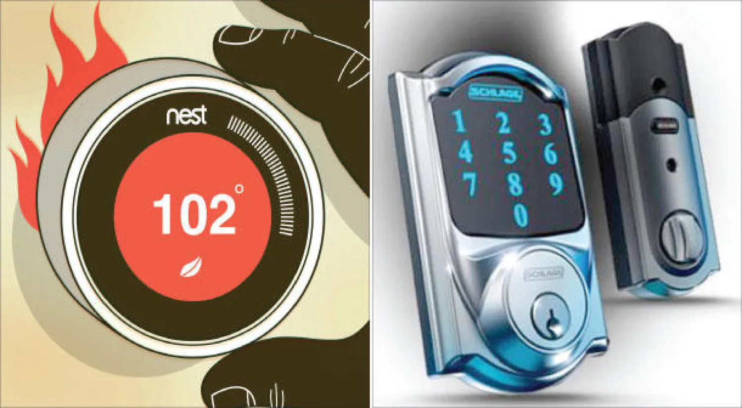 أقفال بشاشات اللمس و  منظم الحرارة «نيست» الذكي