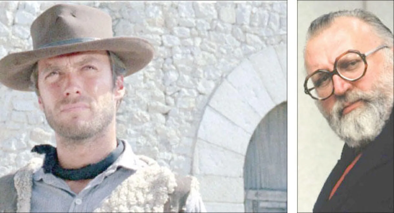 المخرج سيرجيو ليوني الذي صنع من إيستوود نجما  -  كلينت إيستوود في «من أجل حفنة دولارات أكثر»