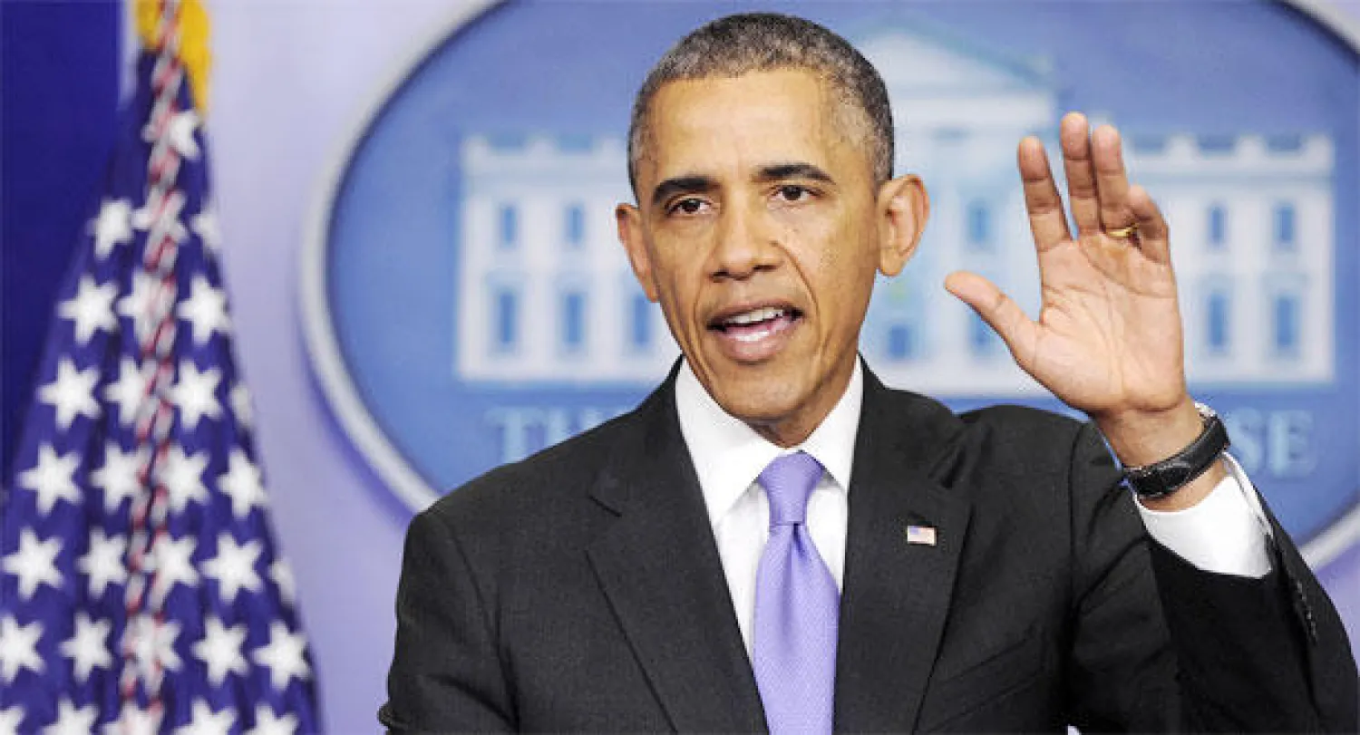 أوباما متحدثا أمس في البيت الأبيض