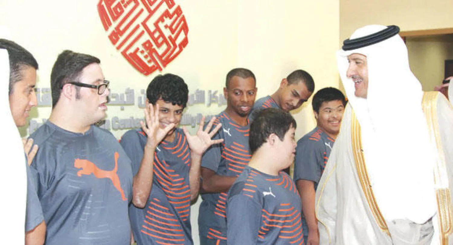 الأمير سلطان بن سلمان أثناء استقباله بعثة المنتخب السعودي للاحتياجات الخاصة
